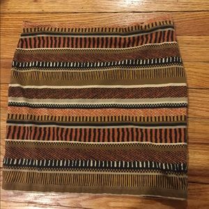 Stripped bodycon skirt